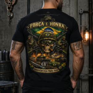 camiseta militar “brasil acima de tudo” – honra, coragem e lealdade (cópia)